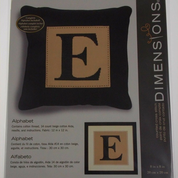 Dimensions Wall Art Counted Cross Stitch Pillow Letter Kit